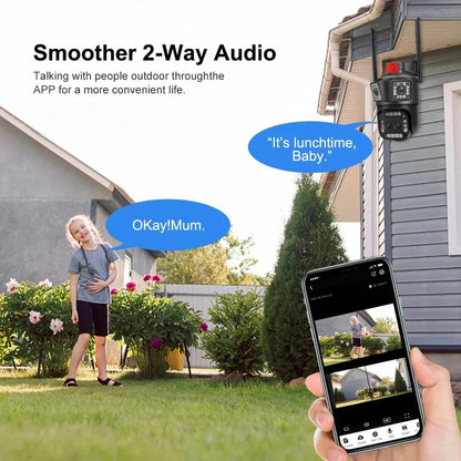 Speed-x (spz-803) 3 Camera Lens Wifi Outdoor 6mp Color Night Vision With V380 Pro App