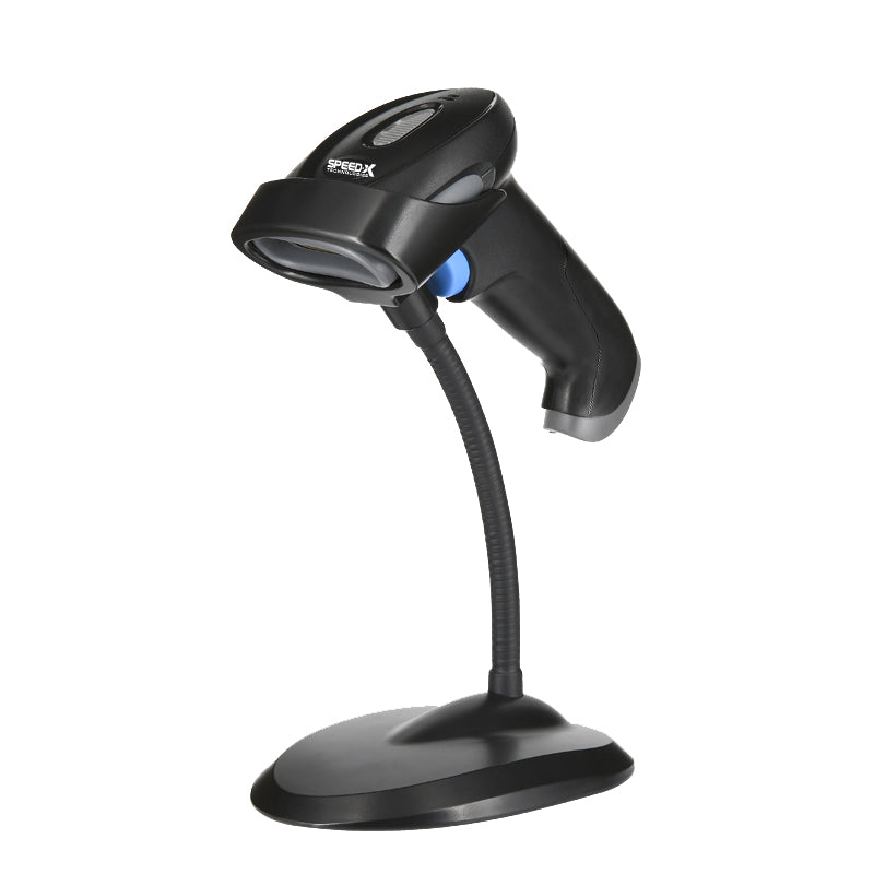 Speed-x 8700 2d Wireless 2.4ghz Barcode Scanner With Stand And Receiver