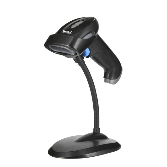 Speed-x 8700 2d Wireless 2.4ghz Barcode Scanner With Stand And Receiver