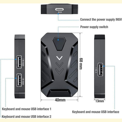 Gaming Wireless Bluetooth 5 In 1 Combo Keyboard And Mouse