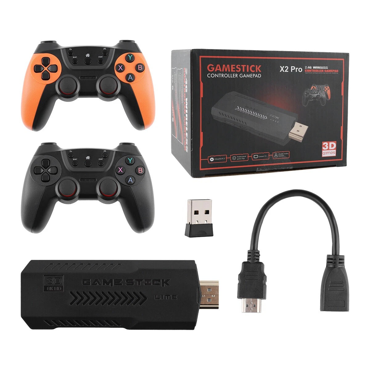 X2 Pro 64gb 35000+ Games 4k Game Stick 3d Retro Video Game Console
