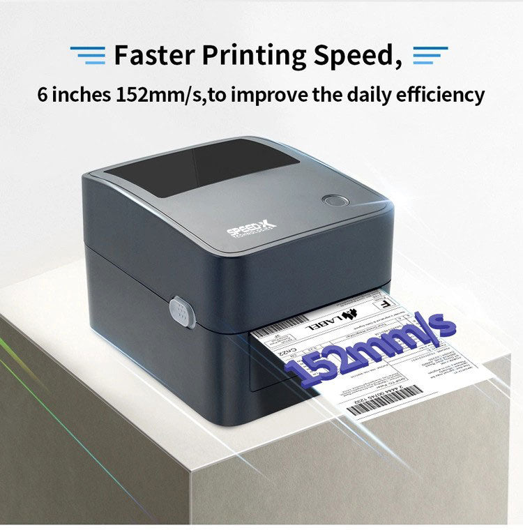 Speed-x Sp-700u 4 Inch Thermal Receipt And Label Printer With Usb Interfac,152mm/s Printing Speed Black Colour