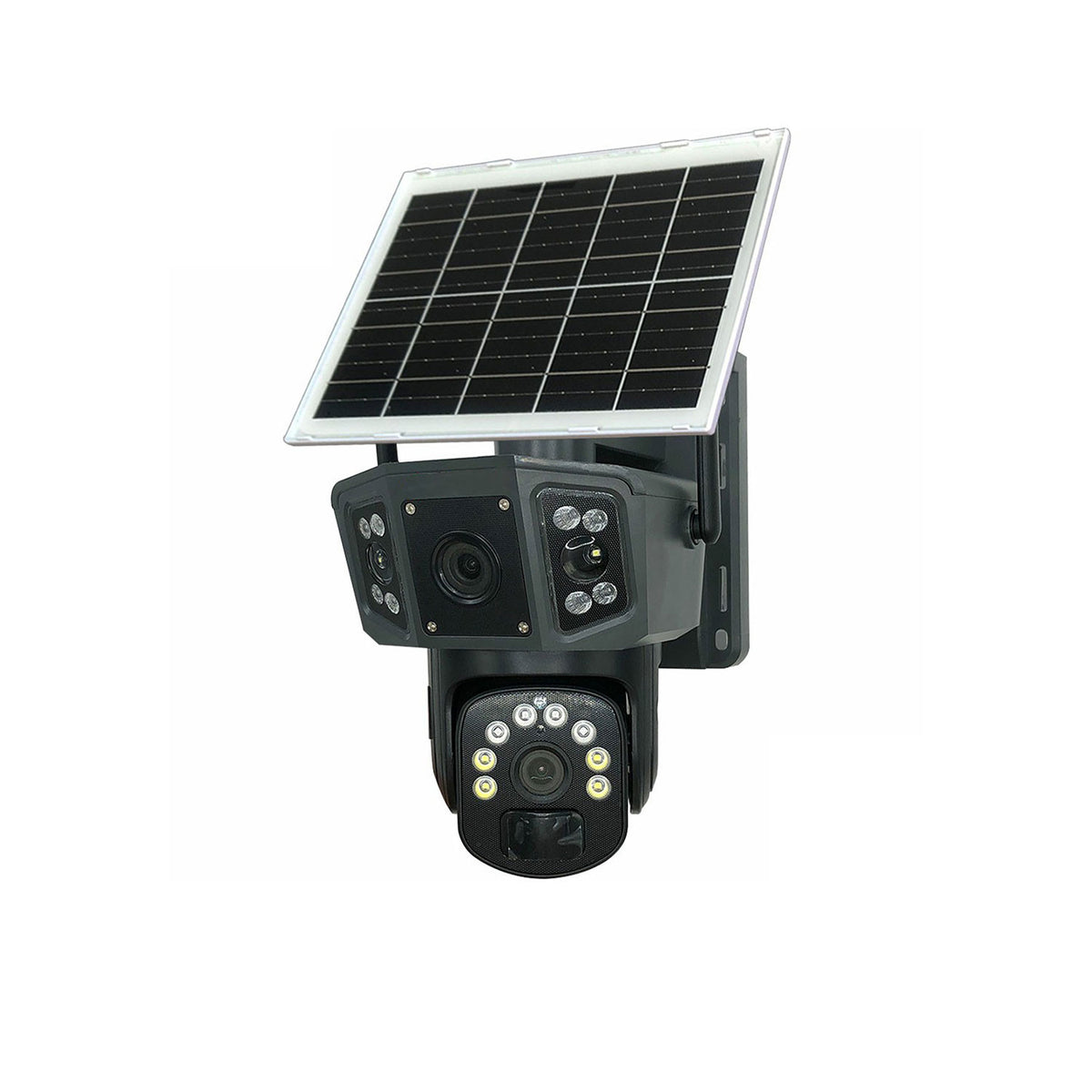 Speedx Ca-wc013 Solar Outdoor 8mp Dual Lens Camera Pan Tilt Pir Motion Detection With V380 Pro App